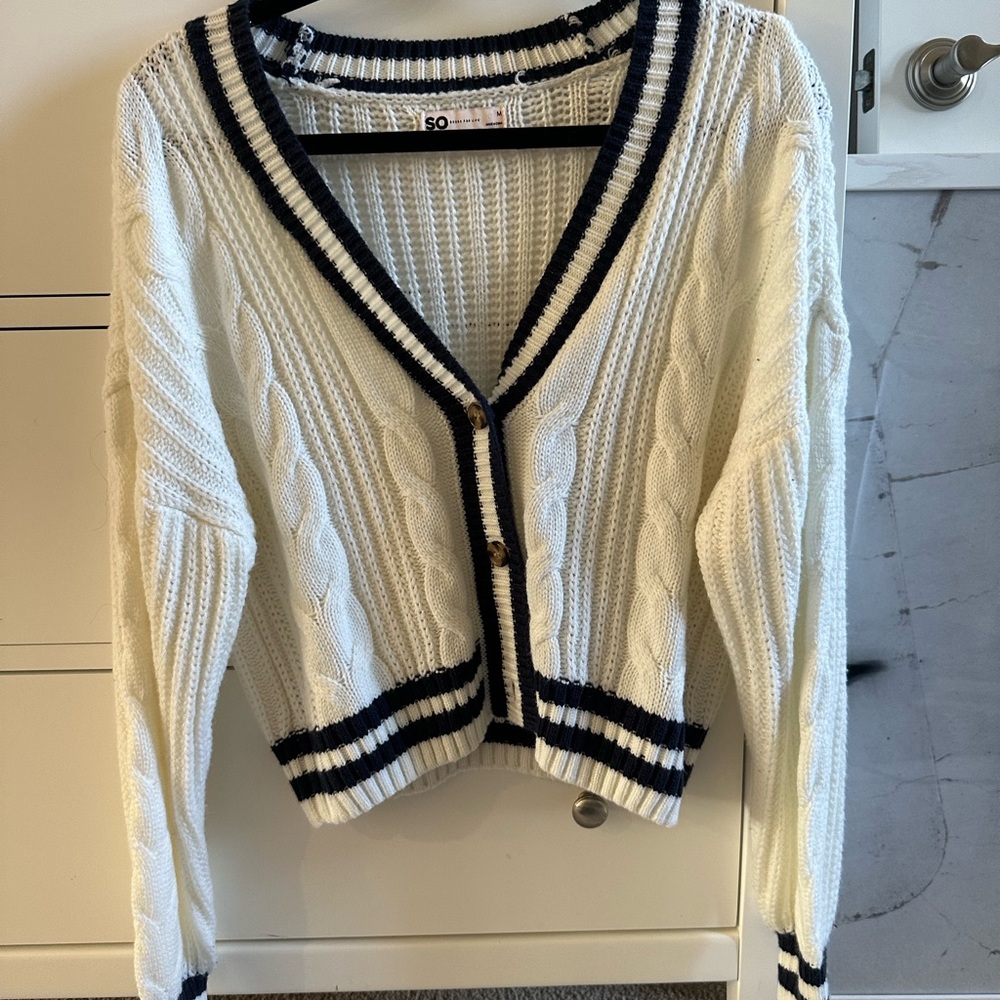 White and black Cardigan